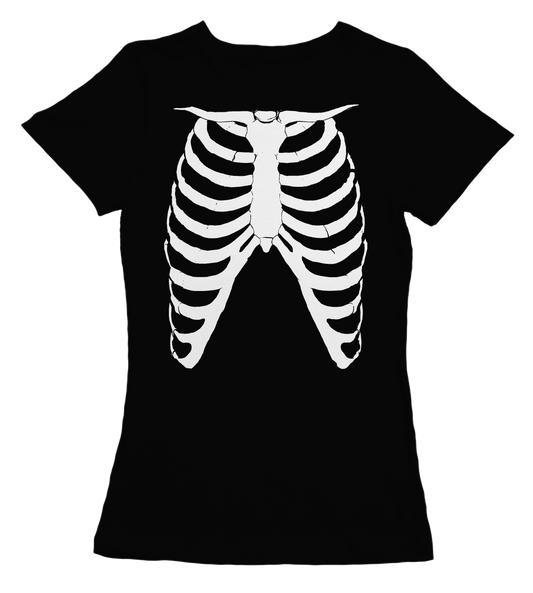Camiseta Chica esqueleto white