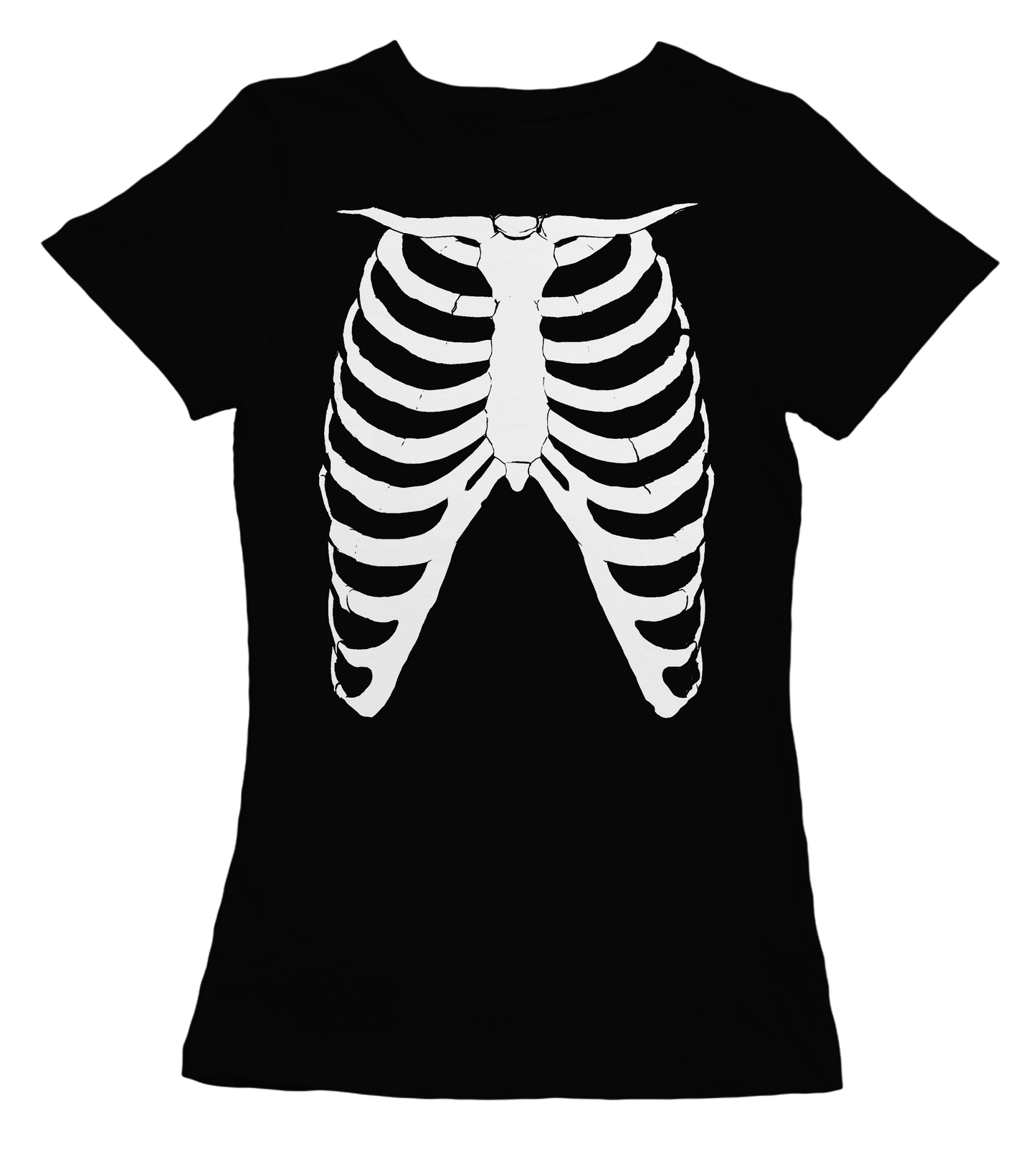 Camiseta Chica esqueleto white