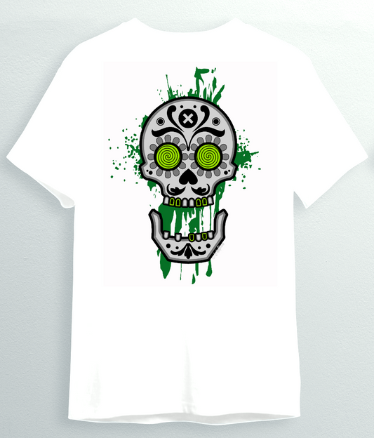 Camiseta Skull Psico en blanco