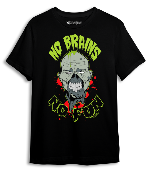 Camiseta No Brains No Fun Blood