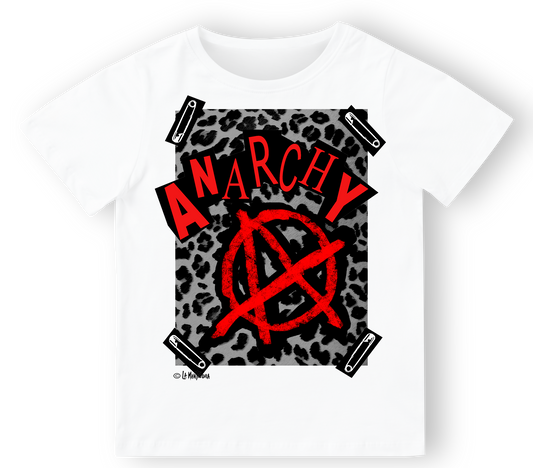 Camiseta niño Anarchy Black en blanco