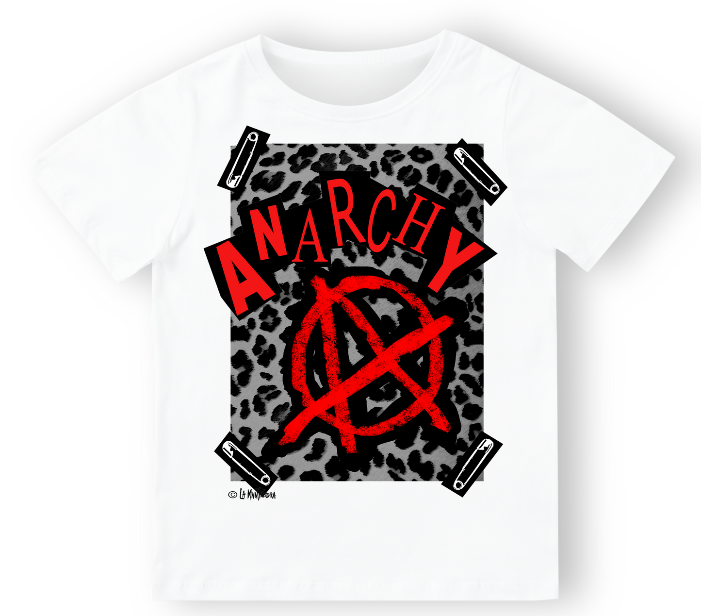 Camiseta niño Anarchy Black en blanco