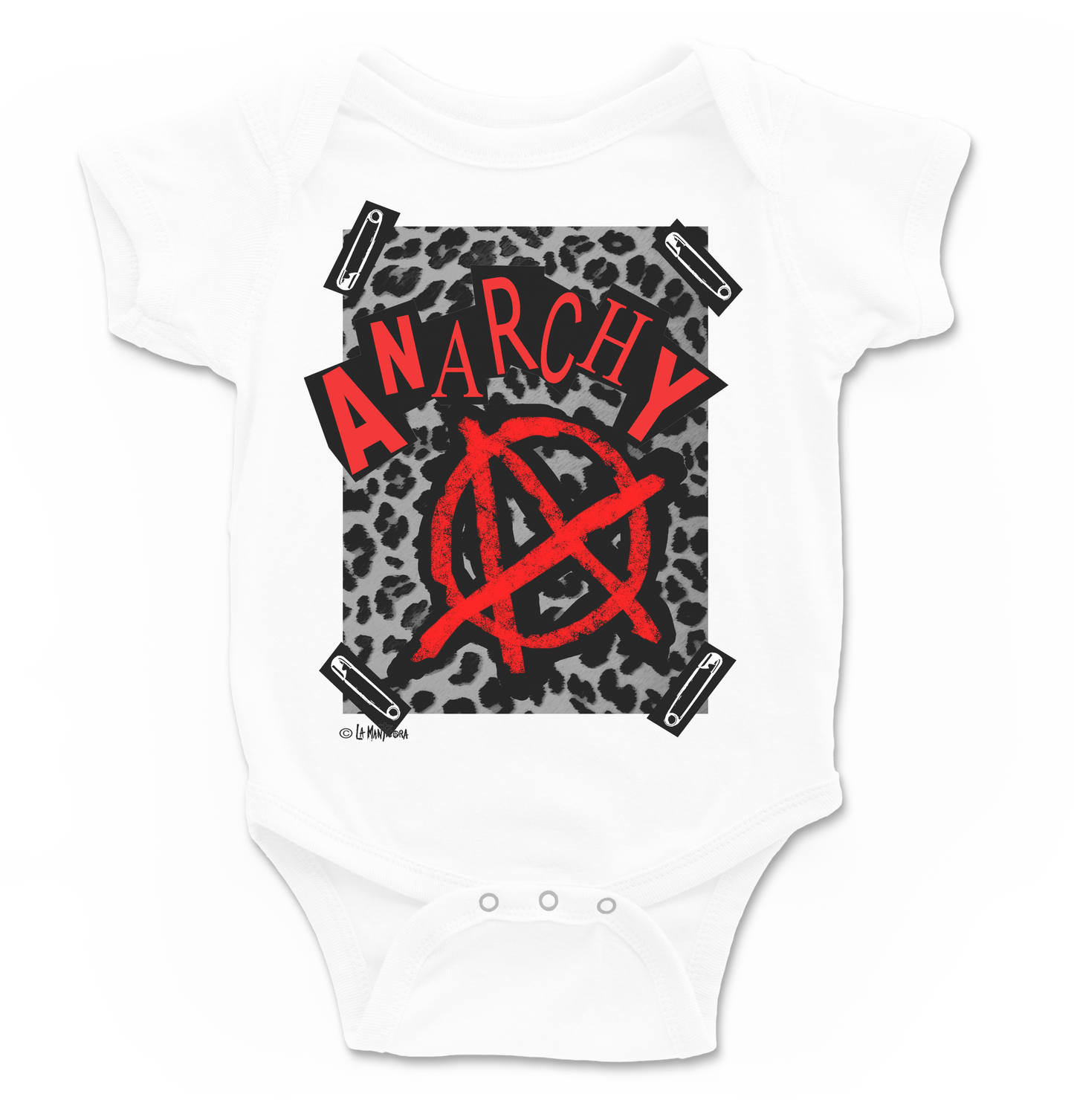 Body bebé Anarchy en blanco