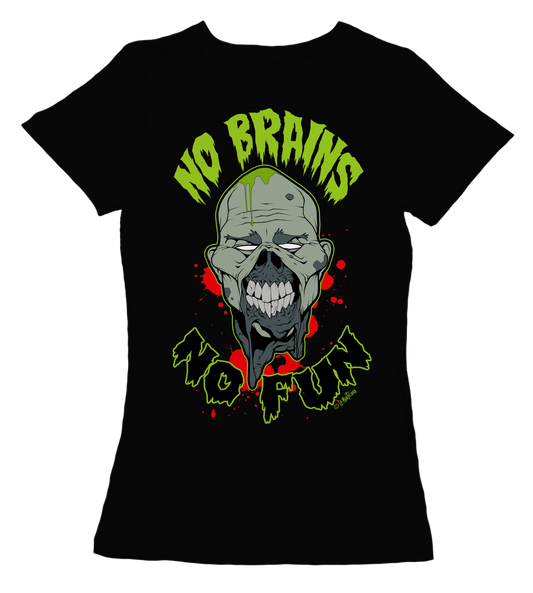 Camiseta Chica No Brains No Fun blood
