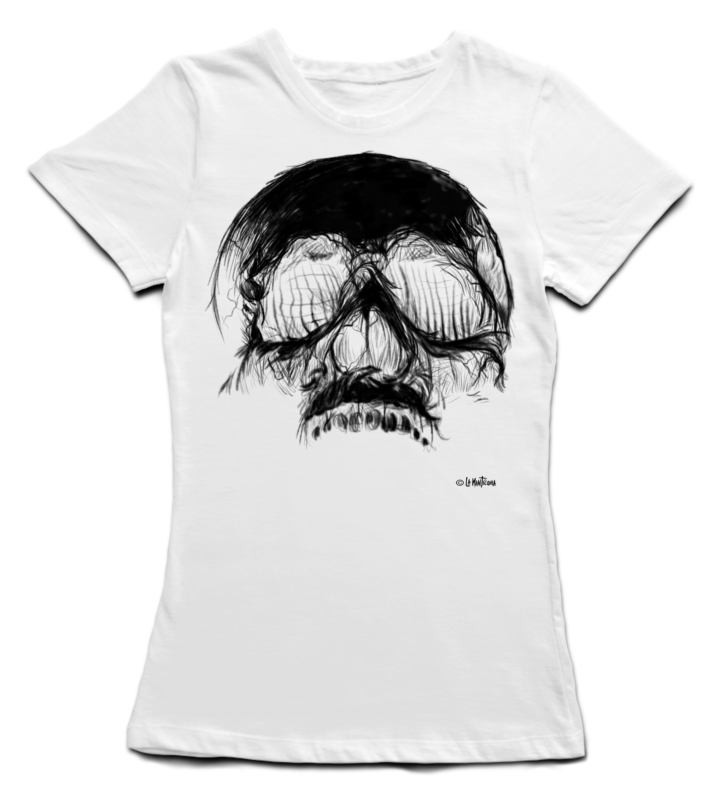 Camiseta Chica Skull Free en blanco