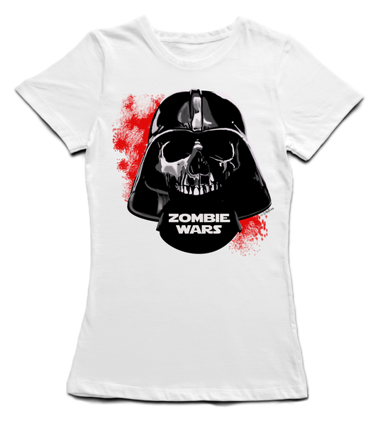 Camiseta Chica Zombie Wars en blanco