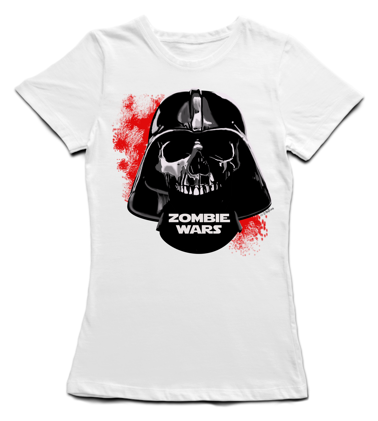 Camiseta Chica Zombie Wars en blanco