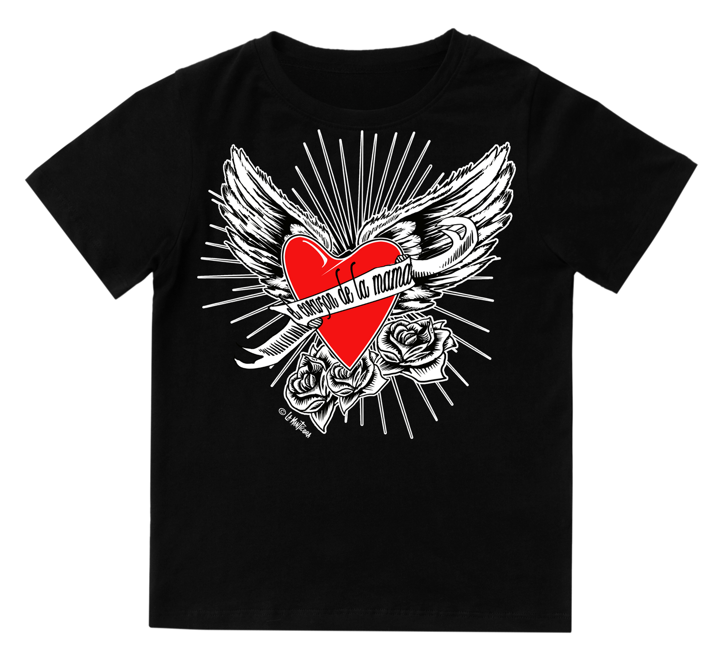 Camiseta bebé Corazón de la mama
