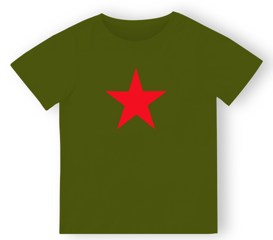 Camiseta bebé Red Star en kaki