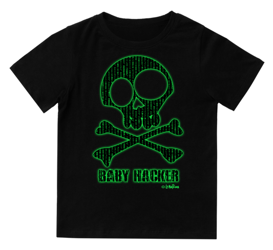 Camiseta bebé Hacker green
