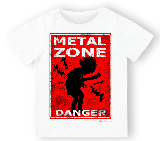 Camiseta niño Metal Zone en blanco