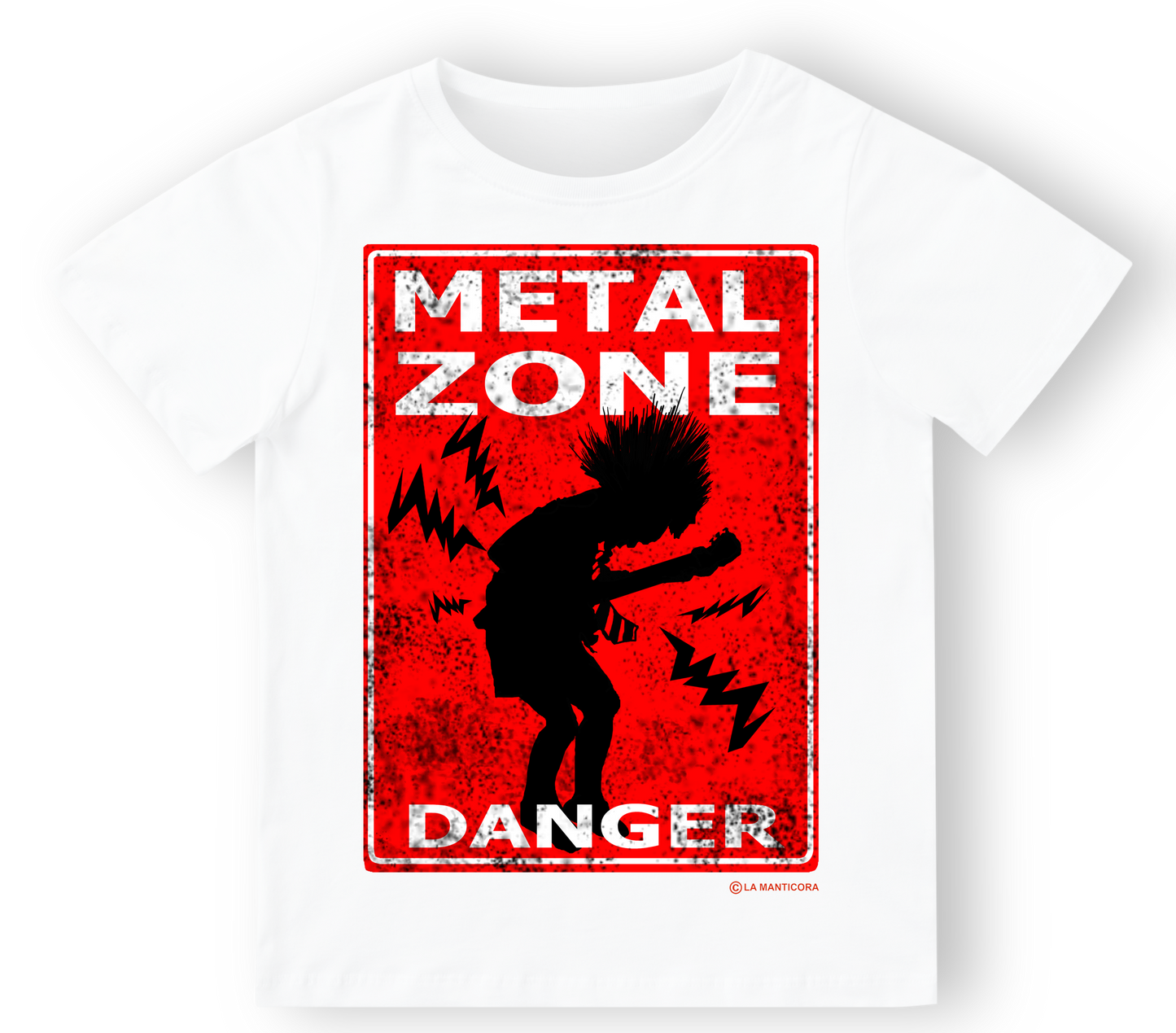Camiseta bebé Metal Zone en blanco