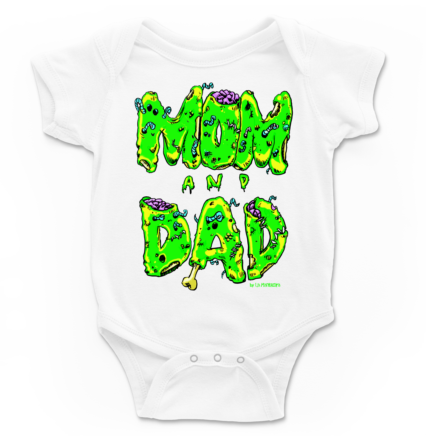 Body bebé Mom & Dad en blanco