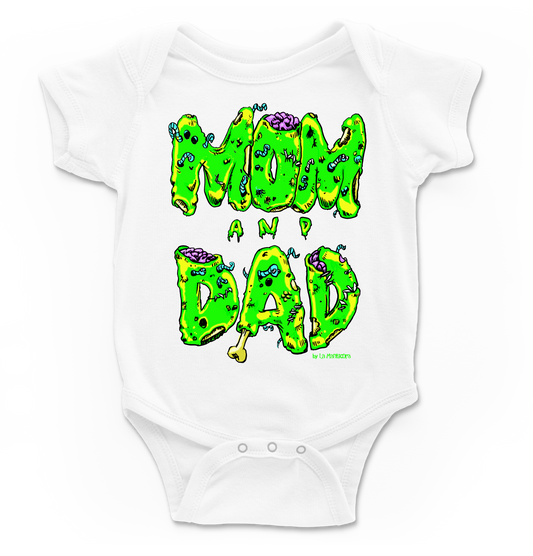 Body bebé Mom & Dad en blanco