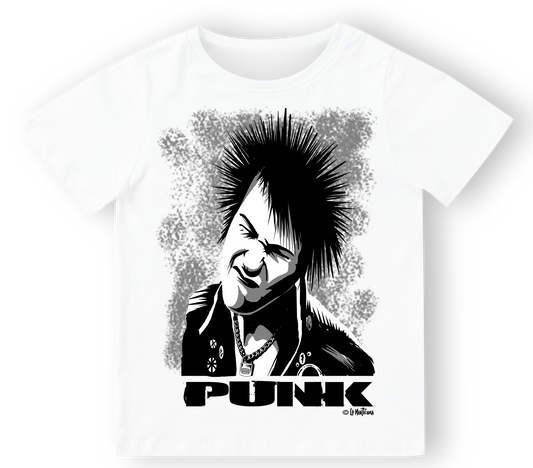 Camiseta niño Punk en blanco