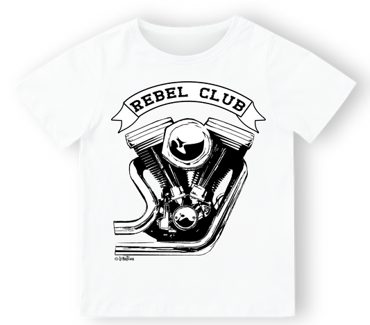Camiseta niño Rebel en blanco