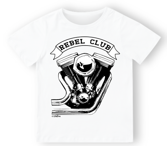 Camiseta bebé Rebel en blanco