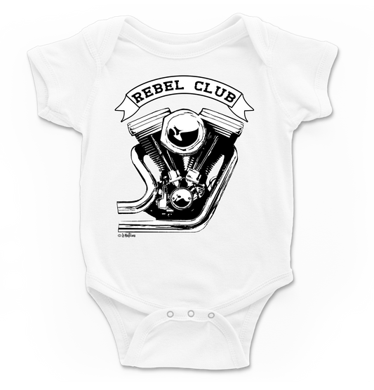 Body bebé Rebel en blanco