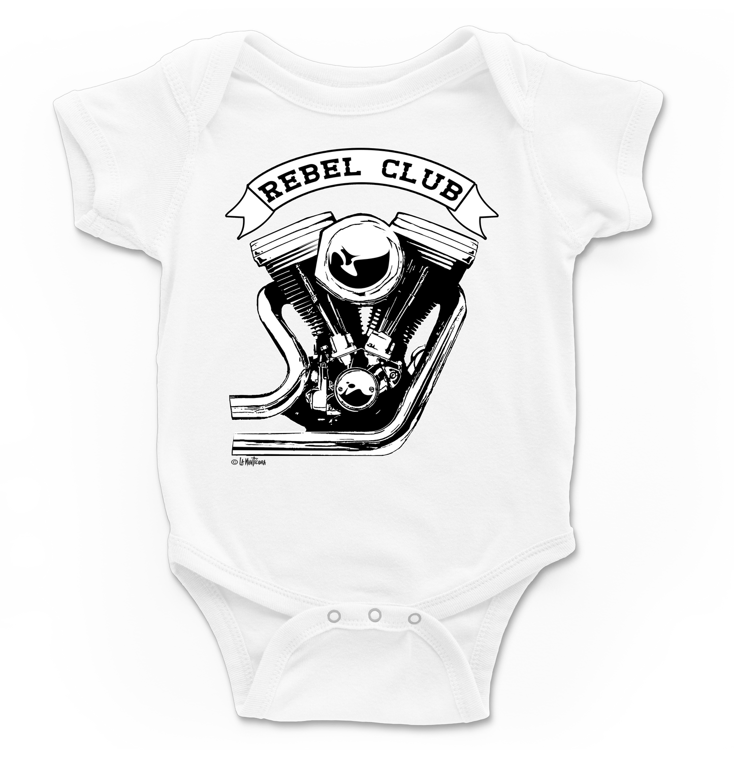 Body bebé Rebel en blanco