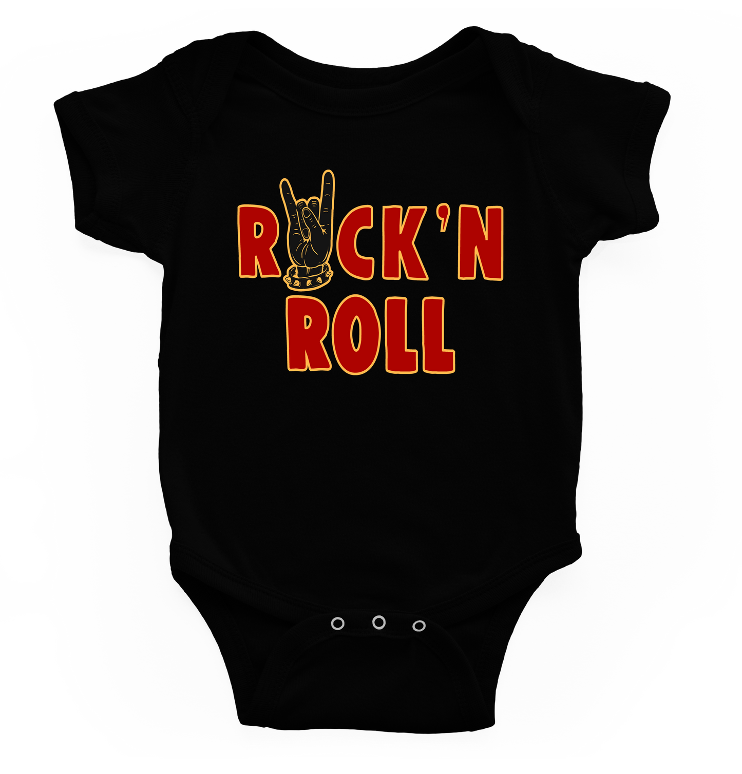 Body bebé Rock & roll mano blk