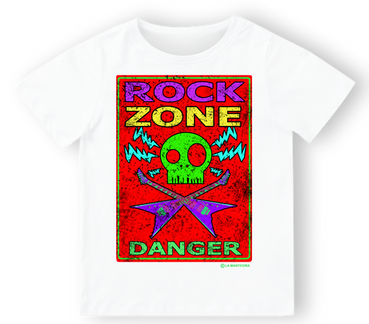 Camiseta bebé Rock Zone en blanco
