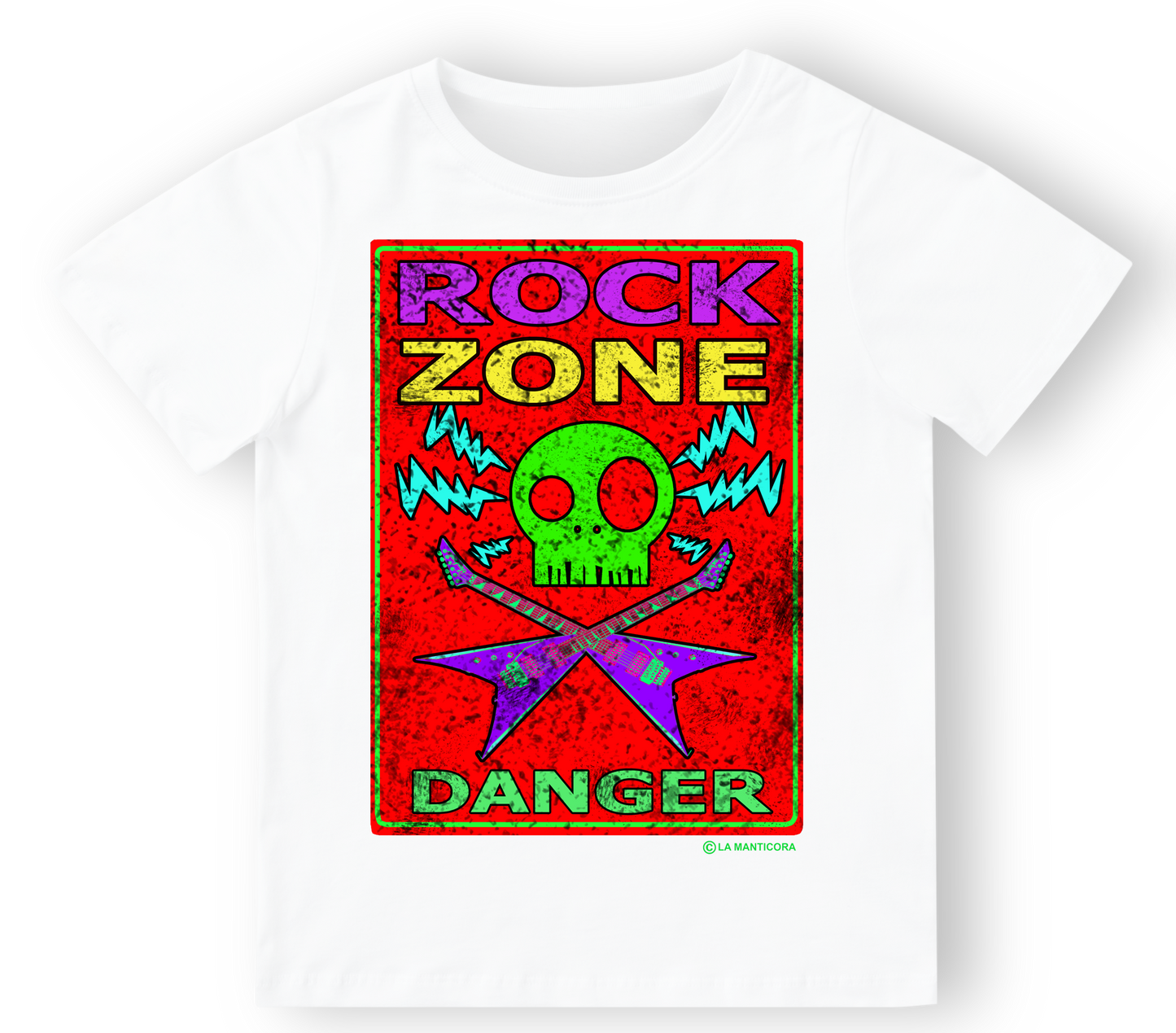 Camiseta bebé Rock Zone en blanco