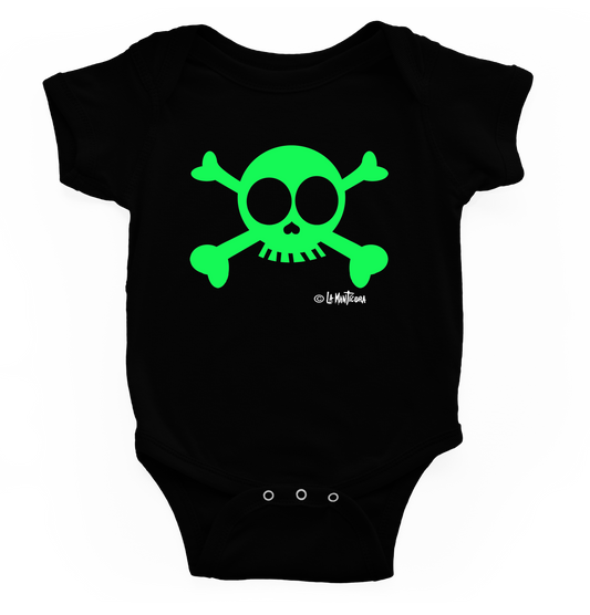 Body bebé Skull Green blk