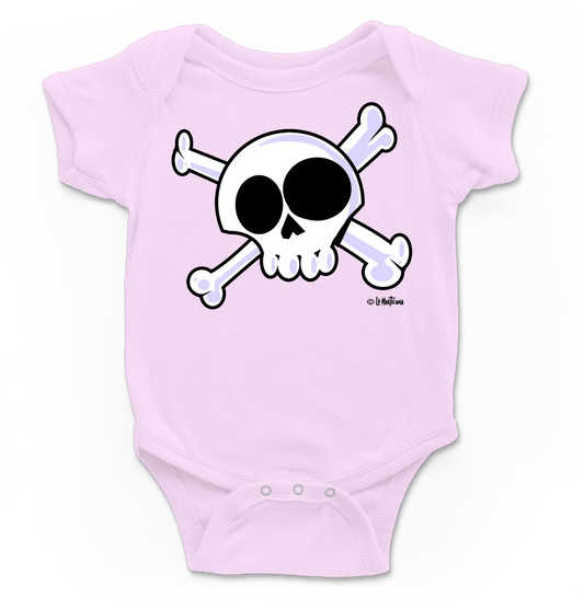 Body bebé Skull Pirate en rosa