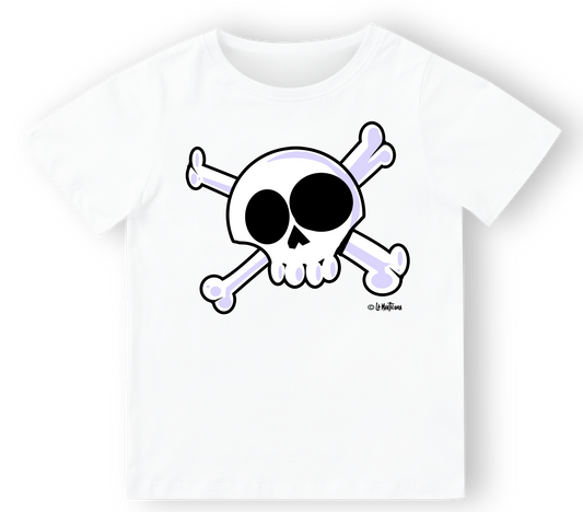 Camiseta niño Skull Pirate en blanco