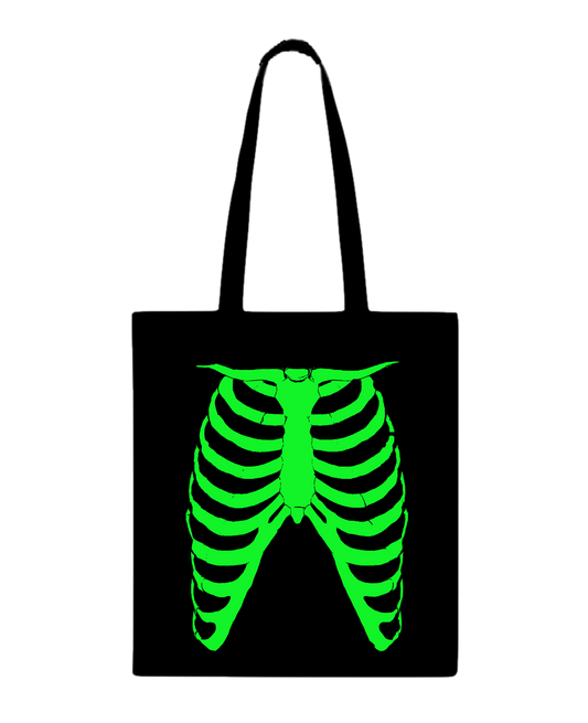 Bolso Tote Bag Costillar de esqueleto verde