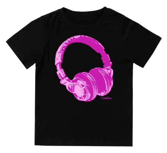 Camiseta niño Auriculares Pink