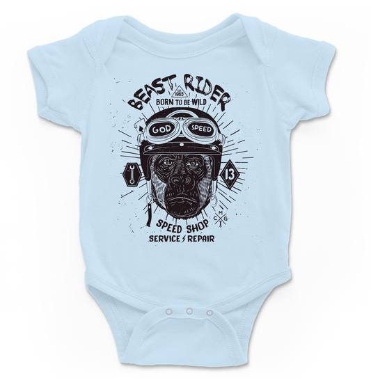 Body bebé Beast Ryder en azul